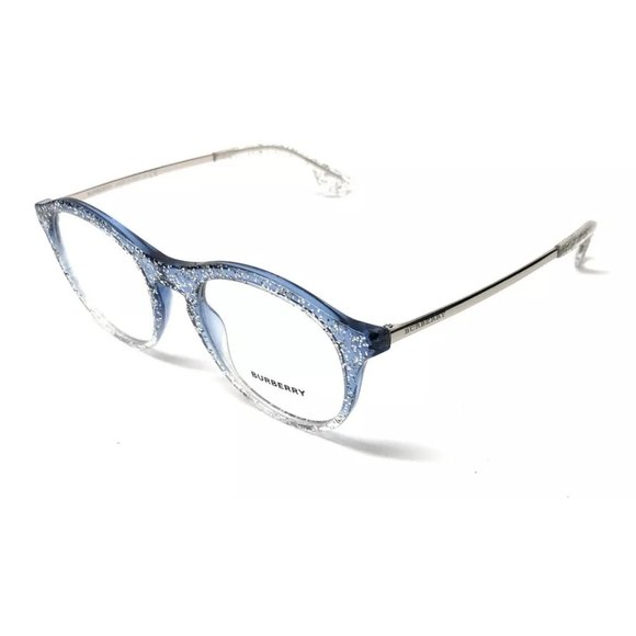 Burberry Women's Glitter Blue Square Eyeglasses! - Picture 1 of 3